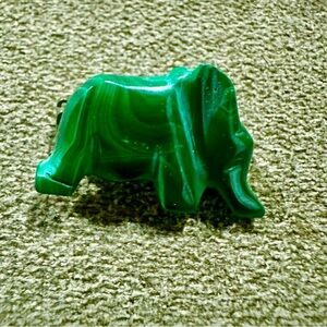 Vintage Elephant Malachite Brooch Pin bought in Zambia, Africa